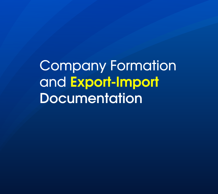 Company Formation and\nExport-Import Documentation